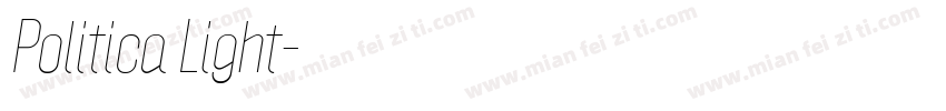 Politica Light字体转换